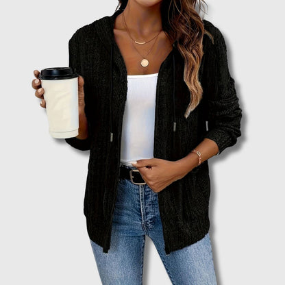 Anette | Cardigan med Glidelås og Hette