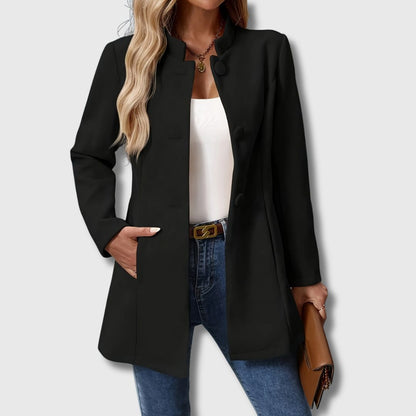 Thale | Elegant Lang Knappelukket Jakke