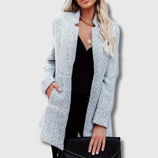 Ingrid | Lang Cardigan med Diskré Eleganse