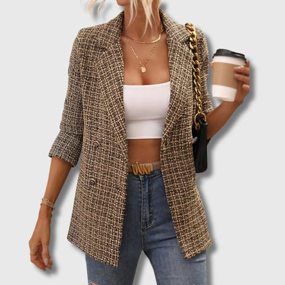 Maren | Dobbeltspent Mønstret Blazer