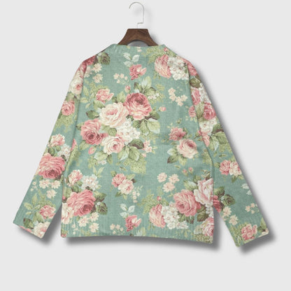 Gunvor | Blomstrete Cardigan med Knapper
