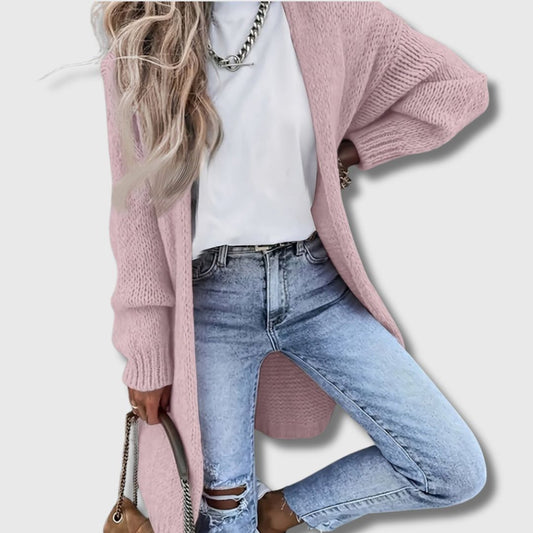 Vågset | Lang Ribbestrikket Cardigan for Kvinner