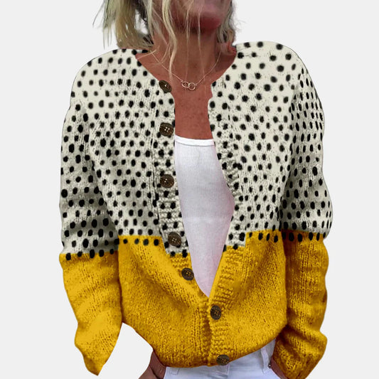 Amelina | Prikkete Print Cardigan