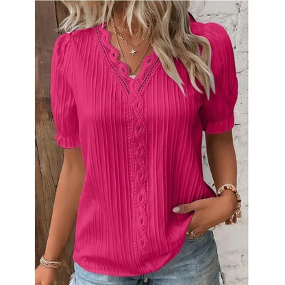 Mélissa | Elegant Bluse med Delikate Detaljer