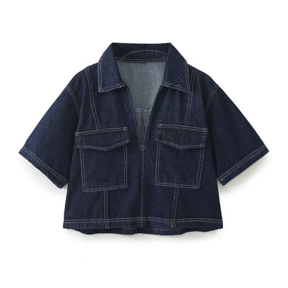 Pernille | V-Hals Denim Sett