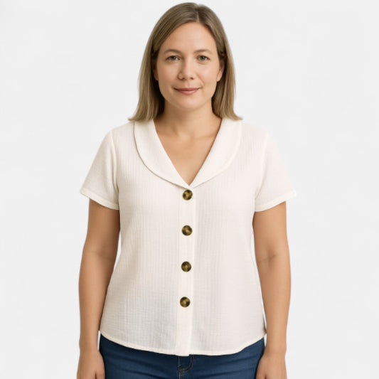 Birit™ | Stilig Knappebluse
