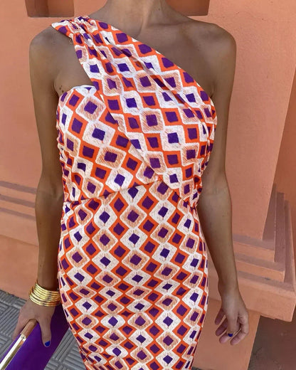 Dorte | Elegante asymmetrisk maxikjole