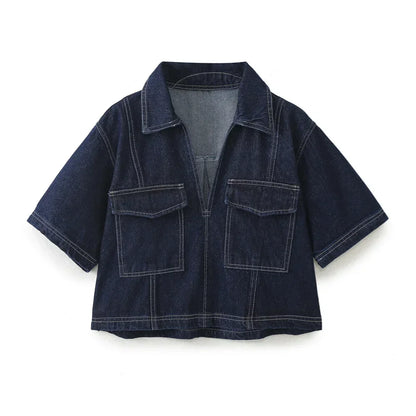 Pernille | V-Hals Denim Sett