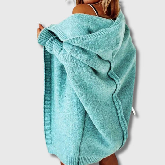 Sunniva | Lang Cardigan med Hette