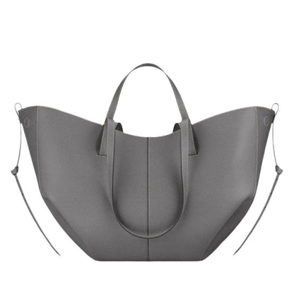 Mara | Taupe Skinn Toteveske i Oversized Design