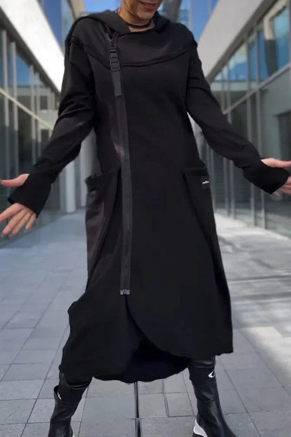 Nanna | Lang Hoodie-Kjole med Moderne Snitt