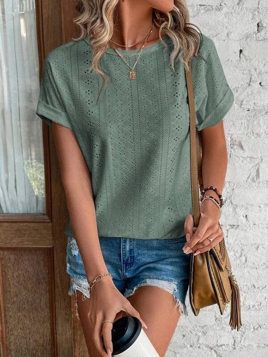 Oddny | Lett brodert sommertopp med avslappet snitt