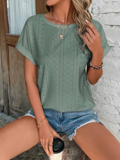 Oddny | Lett brodert sommertopp med avslappet snitt