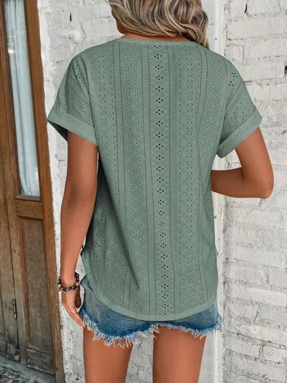 Oddny | Lett brodert sommertopp med avslappet snitt