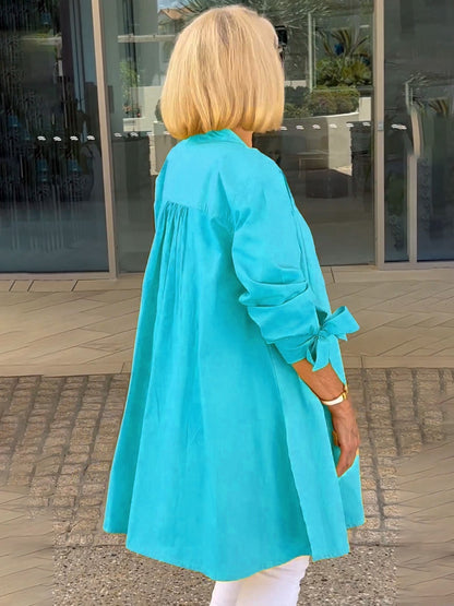Marthe | Elegant Lang Skjortejakke