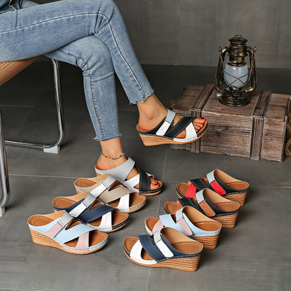 Marina Colorblock Hælsklier - Komfortable Sandaler