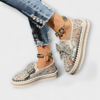 Rue | Slip-on med blonde og sløyfedetaljer