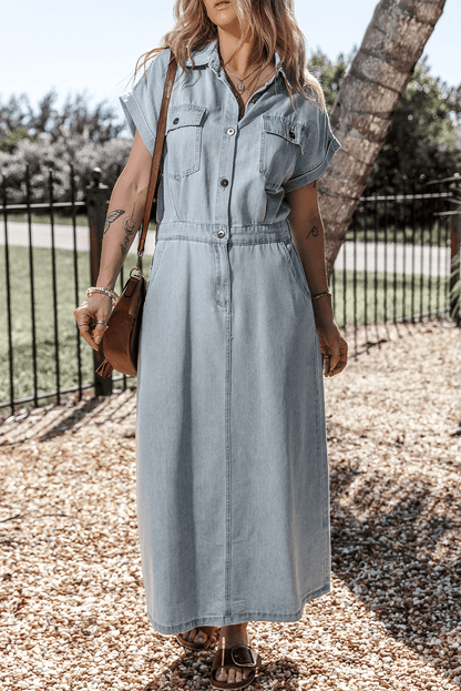Celine | Elegant Denim Kjole
