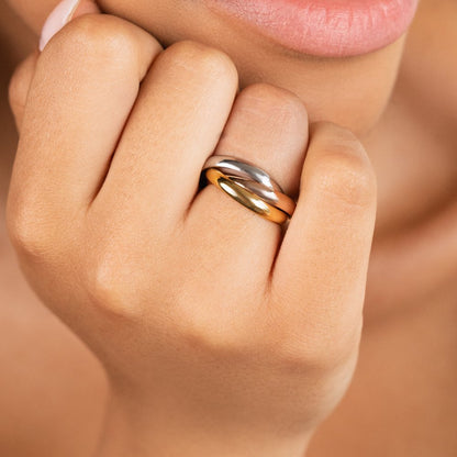 Everlynn – Tre-Farget Loop Ring