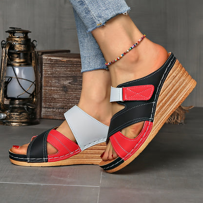 Marina Colorblock Hælsklier - Komfortable Sandaler