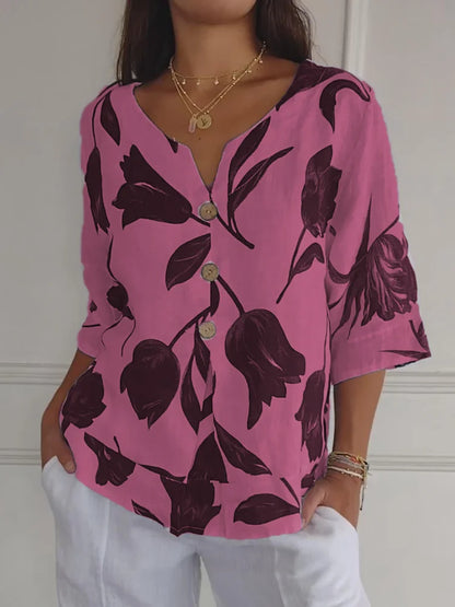 Åsne | Elegant Blomsterbluse