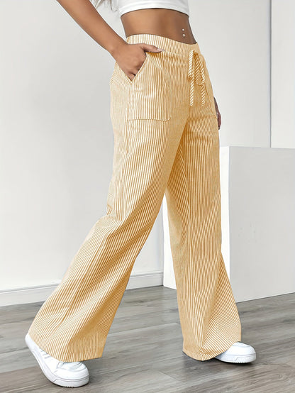 Gulia™ | Casual Dame Sommerbukse med Vide Ben