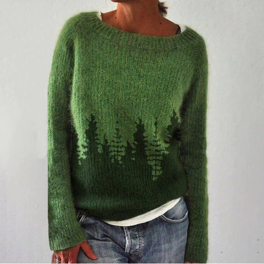 Chic Oversized Genser med Myk Elegant Stil