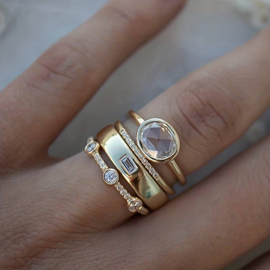 Garance | Vintage Gullringer Og Zirkonia