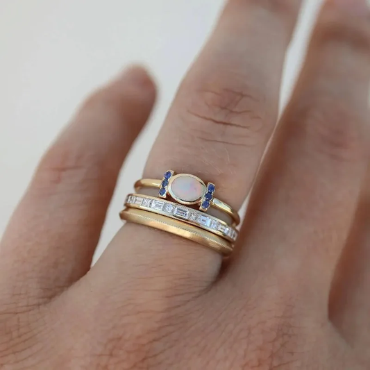 Olivin | Vintage Goldopal Ringsett