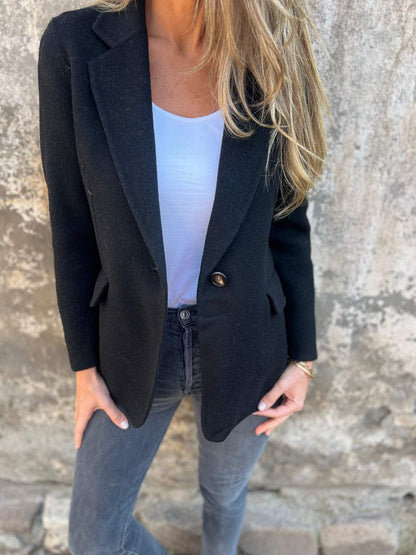 Lene | Elegant Jakke med Strukturert Preg