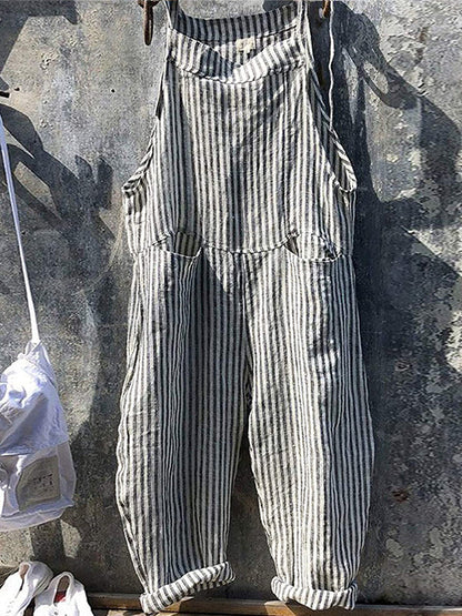 Torly | Avslappet Hverdagsbuksedress Med Striper