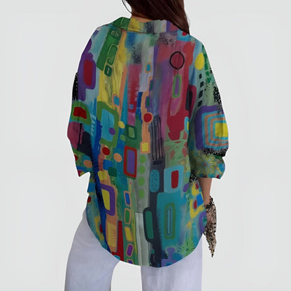 Edna™ Kunstnerisk Blomst Bluse