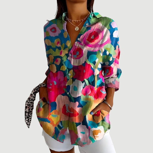 Anna™ | Kunstnerisk Blomst Bluse