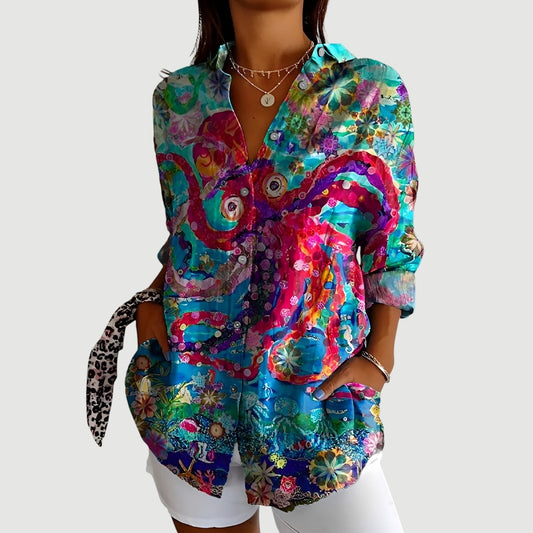 Agnes™ | Kunstnerisk Blomst Bluse