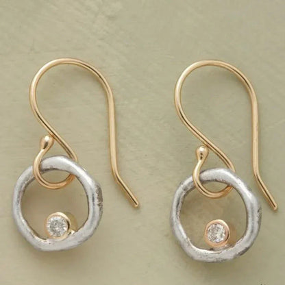 Luella – Vintage Gull & Sølv Zirconia Øredobber