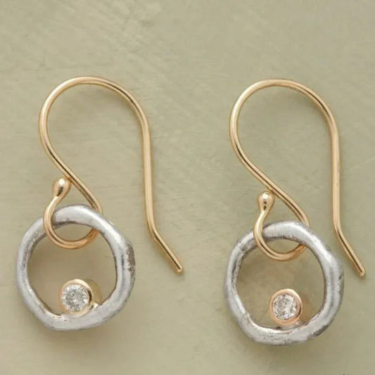 Luella – Vintage Gull & Sølv Zirconia Øredobber