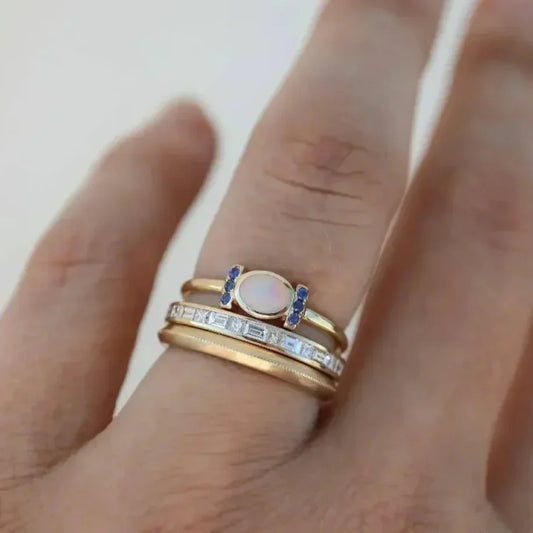 Ember – Vintage Gull Opal Ringer Sett