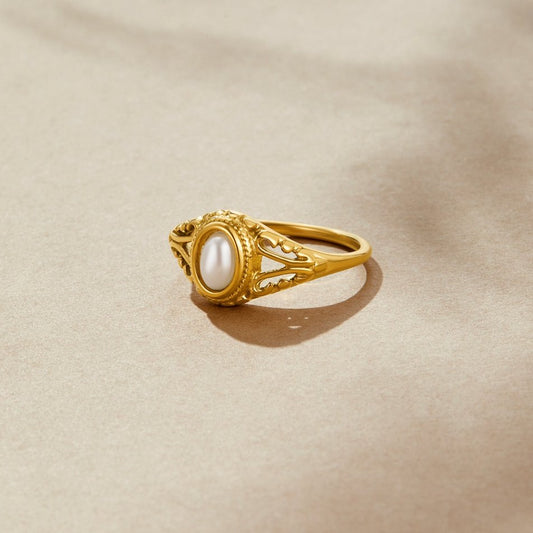 Dorothée | Vintage Kongelig Ring I Perle