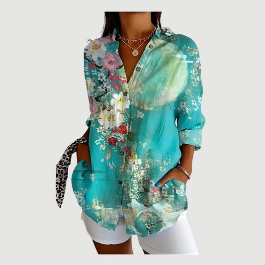 Ella™ | Kunstnerisk Blomst Bluse