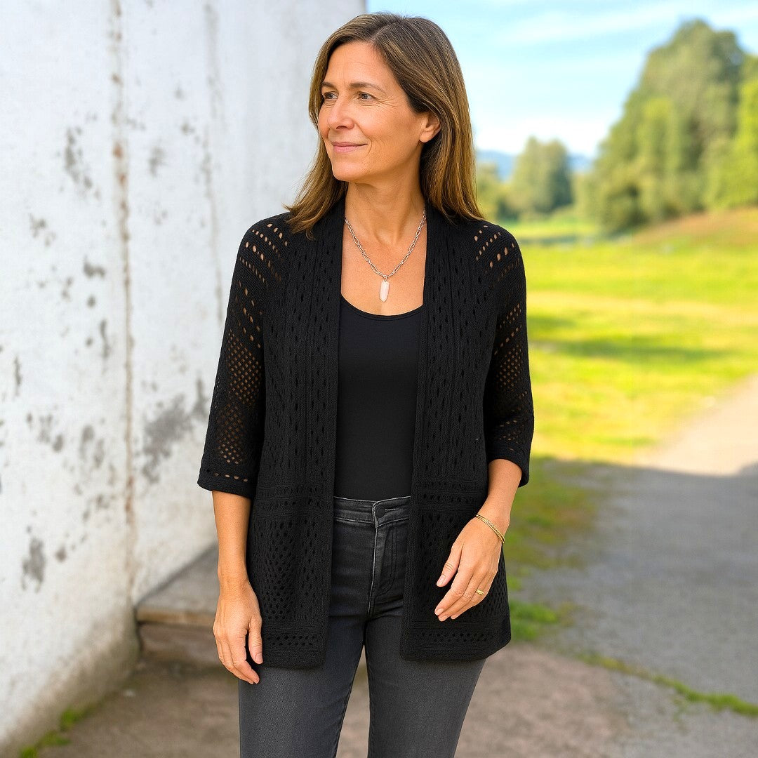 Siglinn | Luftig Heklet Cardigan